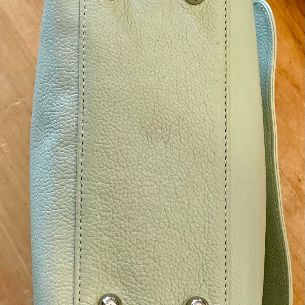 SOLD MyFlat In London Light Mint Green Leather Satchel Handbag with Bow Detail - Picture 10 of 10